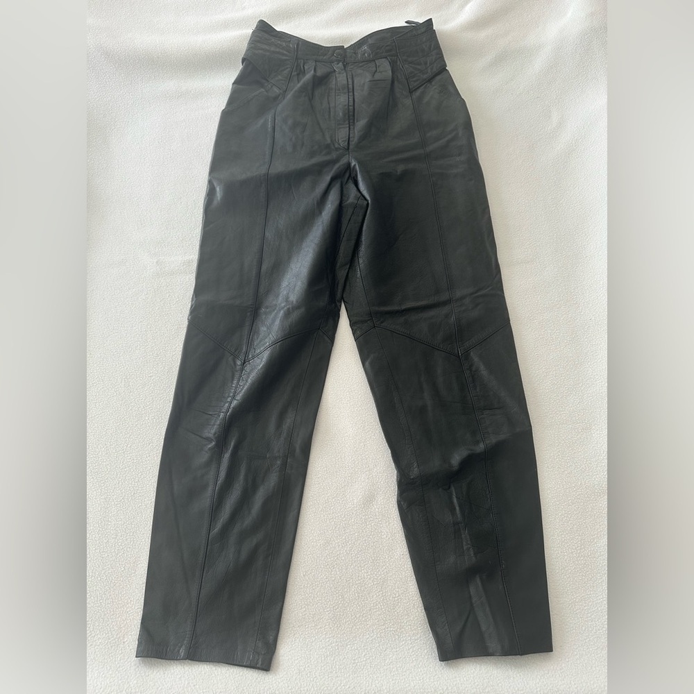 G-111 Pants Women’s Size 9 (28Wx29L) Black 100% Outer Shell Leather/Nylon Lined - Picture 3 of 11